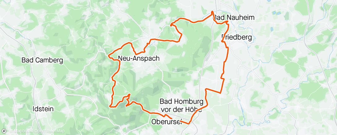 Map of the activity, Indoor-Radfahren