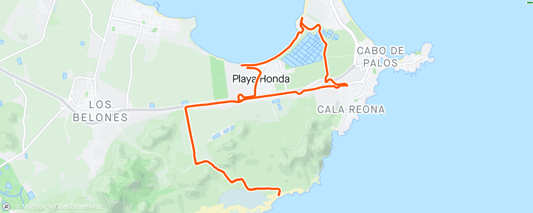Map of the activity, 🚴🏼‍♀️🚴‍♂️t/r Calblanque (bading) ++🌞