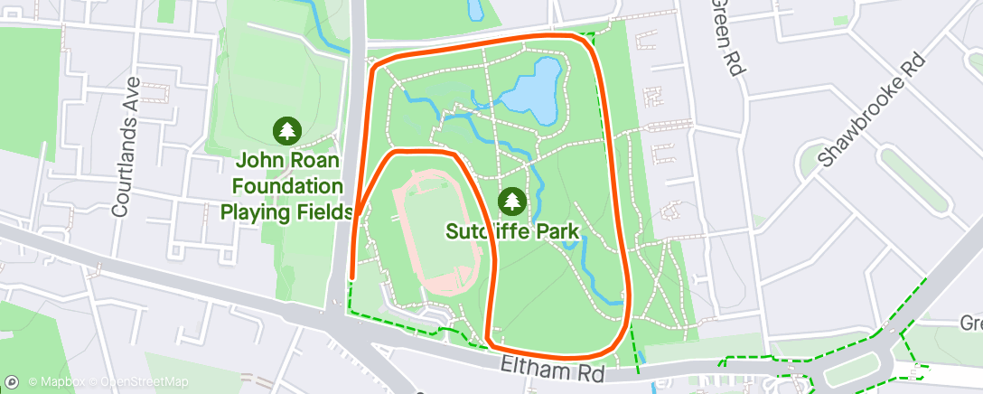 Map of the activity, Morning Run