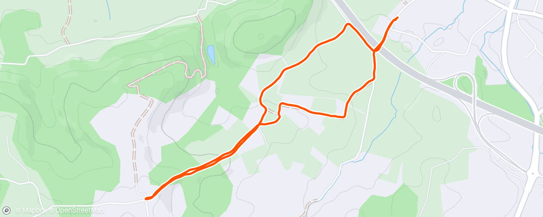 Map of the activity, Course à pied dans l'après-midi