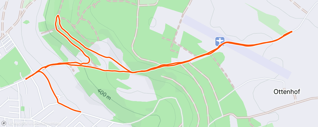 Map of the activity, Hill sprints mit Niki