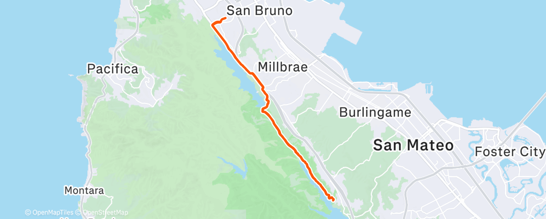 Map of the activity, Afternoon Ride