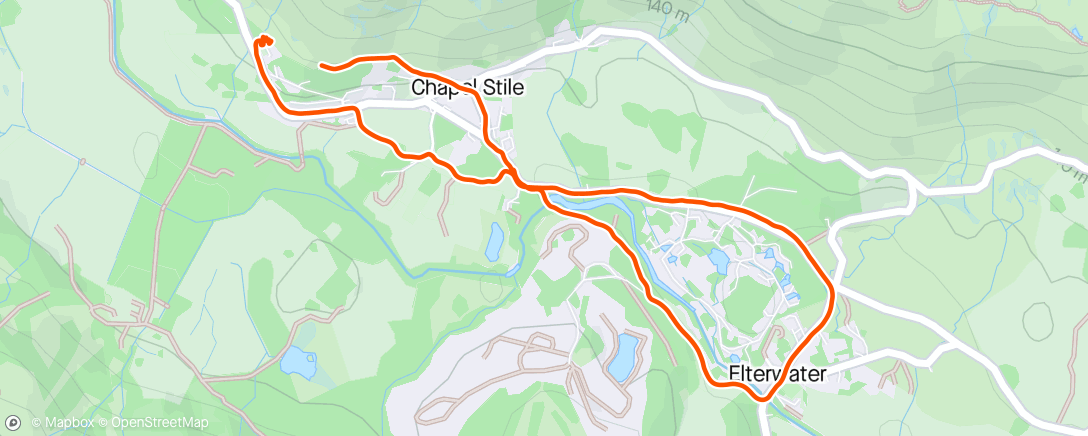 Map of the activity, Walk from Chapel Stile