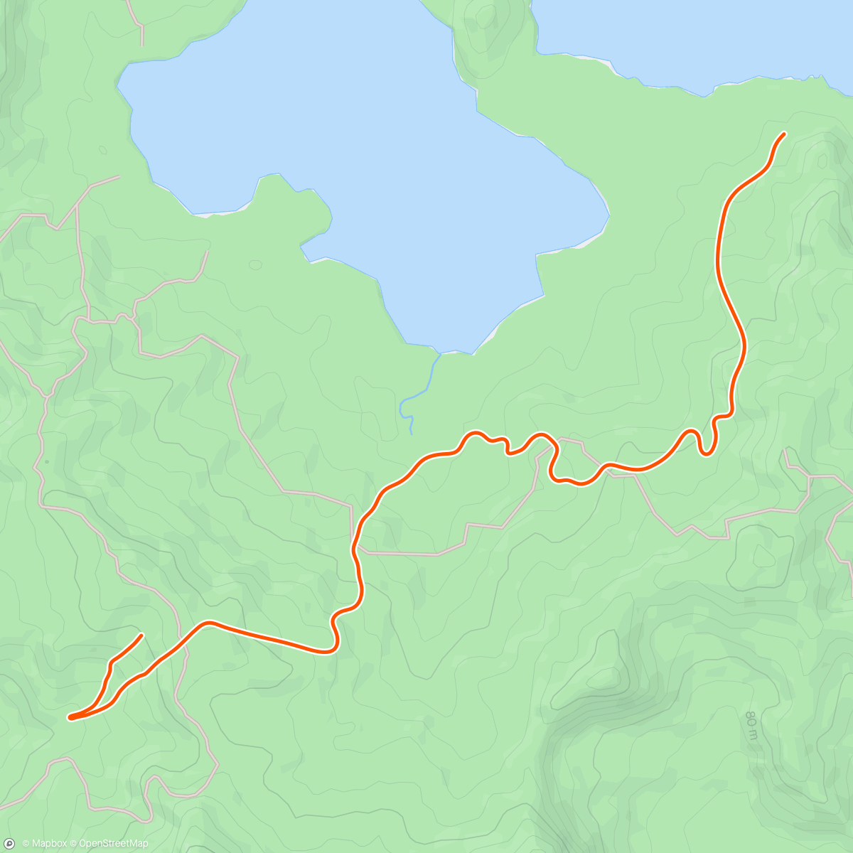 Mapa de la actividad, Zwift - Brick bike in Watopia