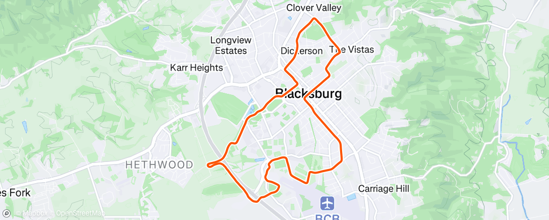 Map of the activity, Brick run