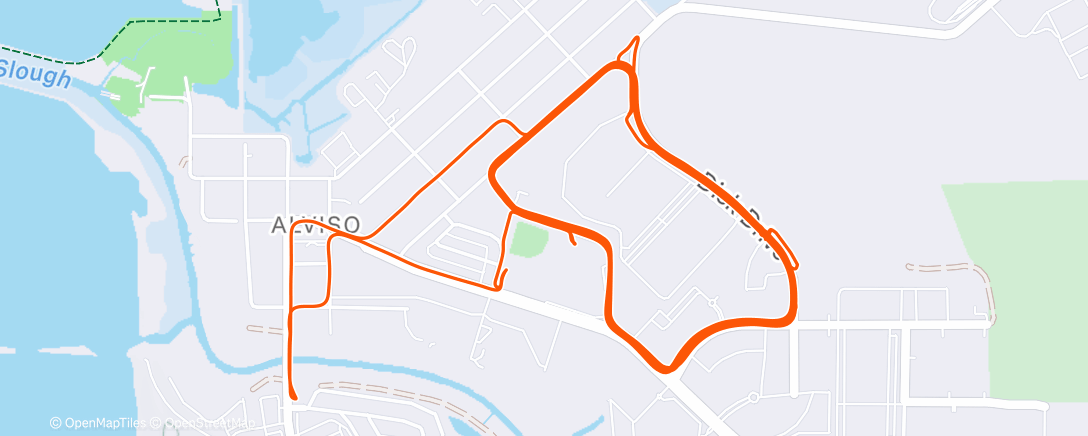 Map of the activity, Racing Alviso to wrap up the SJBC Winter Race Series