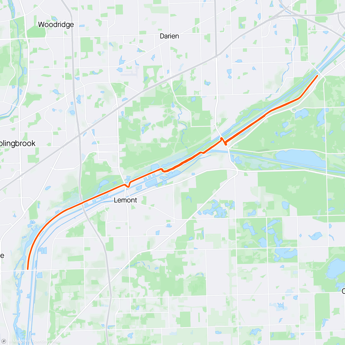 Map of the activity, Afternoon Ride with my wife, daughter and her boyfriend