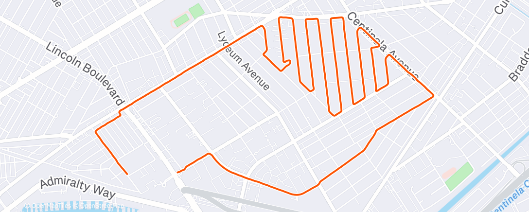 Map of the activity, Morning Run