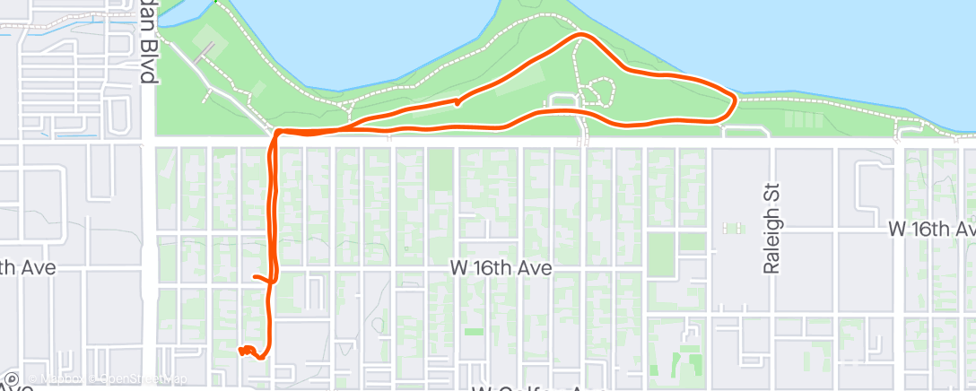 Map of the activity, Dog Walk