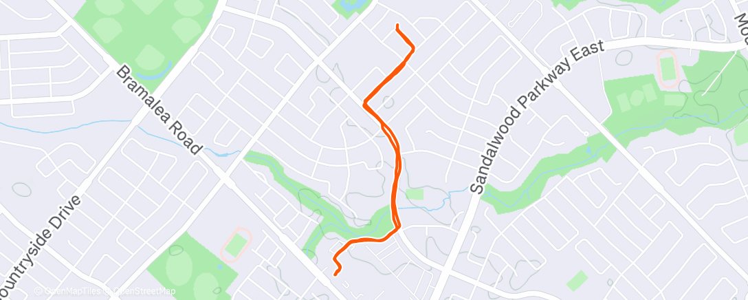 Map of the activity, Afternoon Walk