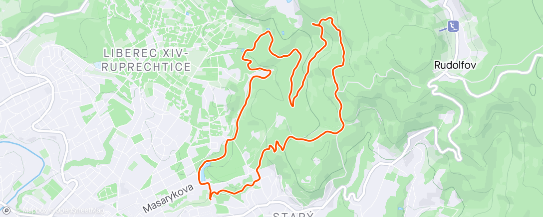 Map of the activity, Morning Run