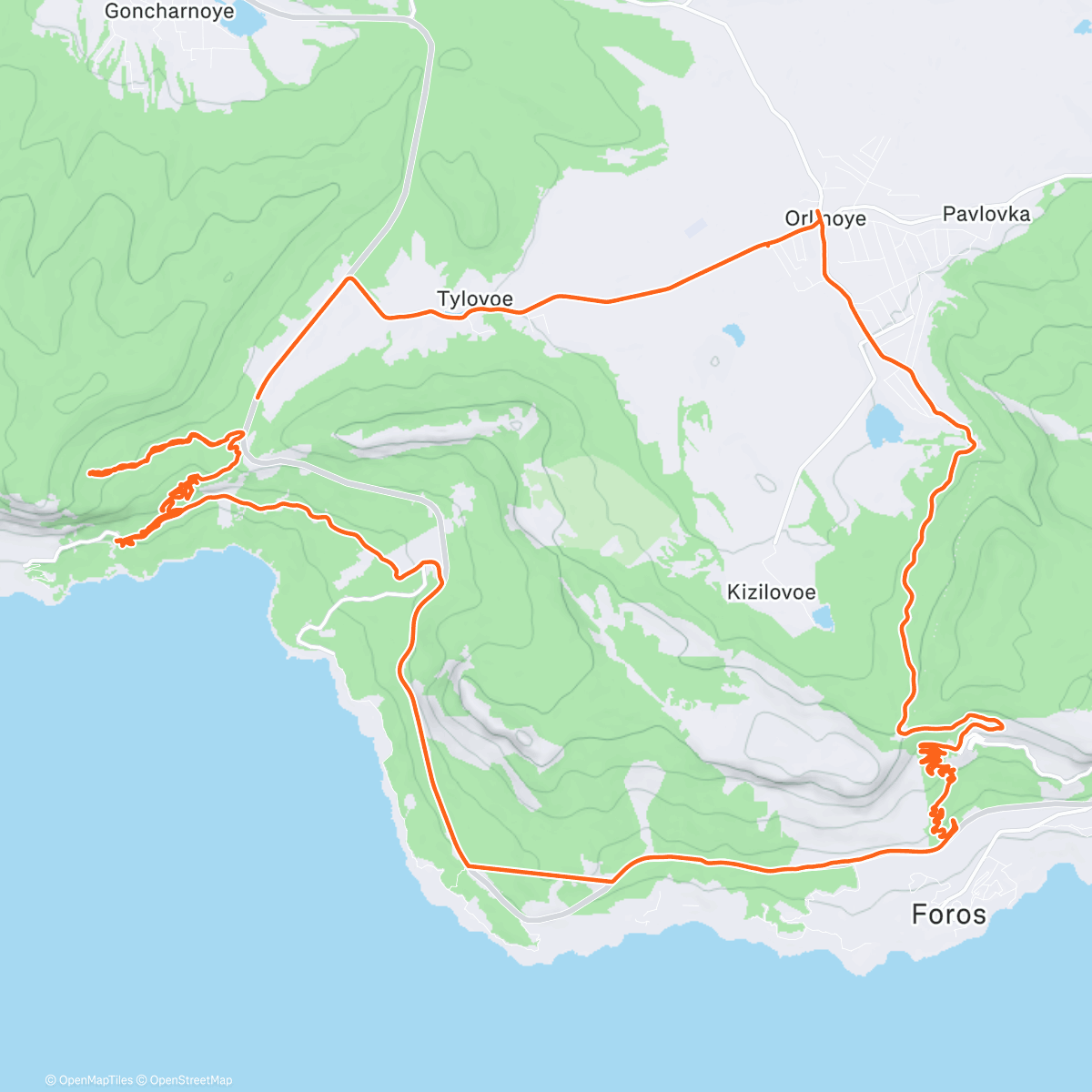 Map of the activity, Afternoon Ride