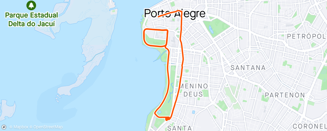 Mapa de la actividad, Evening Ride