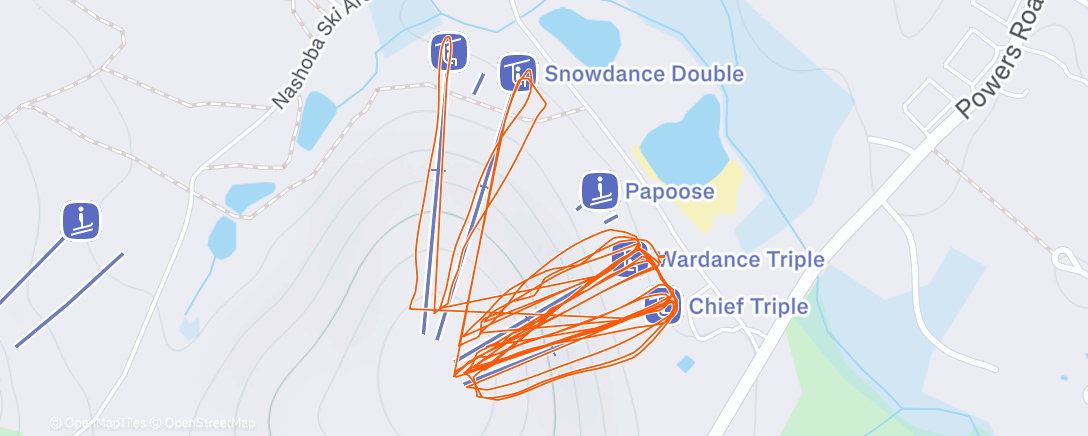 Map of the activity, Evening Alpine Ski