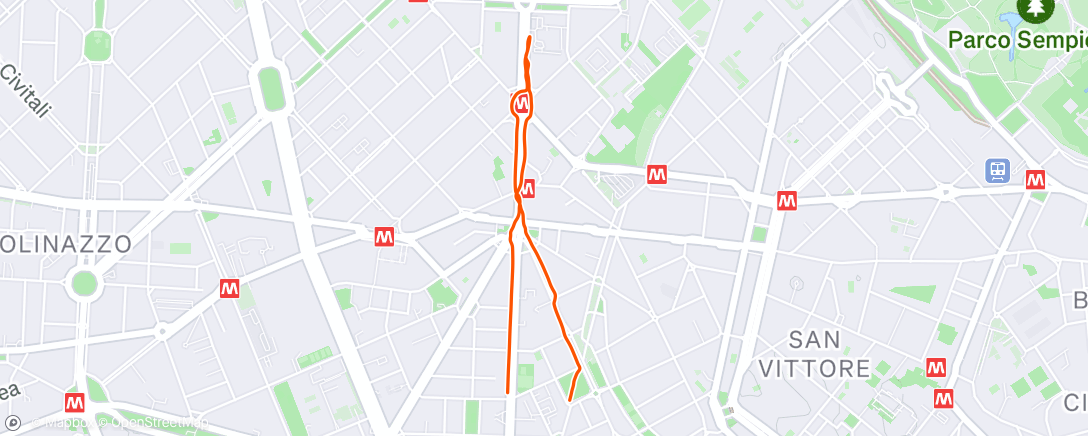 Map of the activity, Camminata mattutina