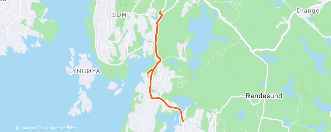 Map of the activity, Afternoon Ride