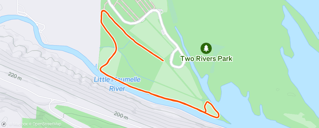 Map of the activity, Morning Run