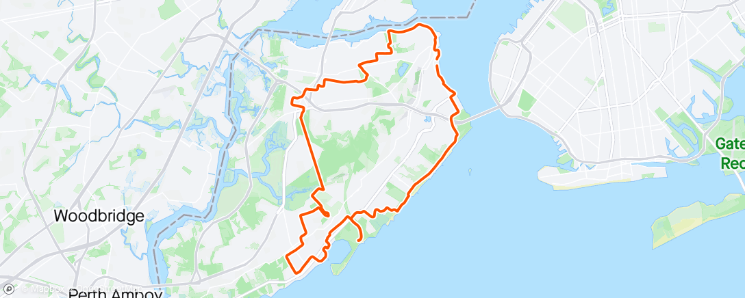 Map of the activity, Tour de Staten Island