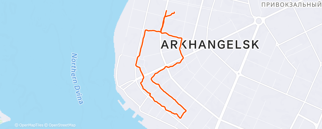 Map of the activity, Утренний забег