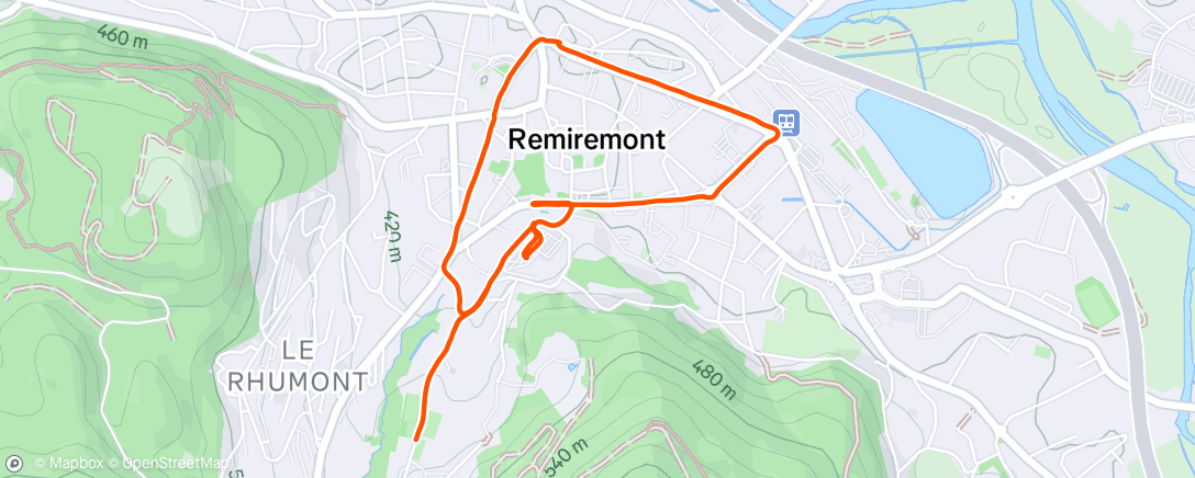 Map of the activity, Sortie VTT le matin