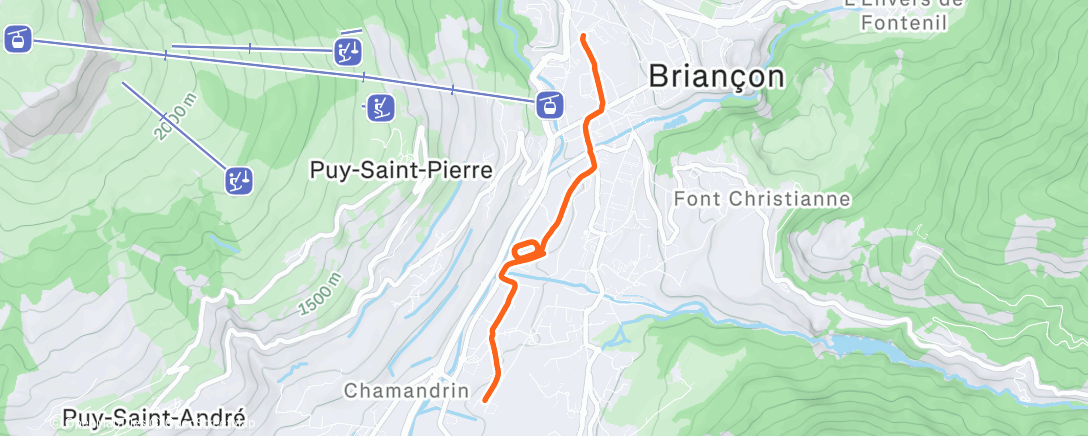 Map of the activity, Footing