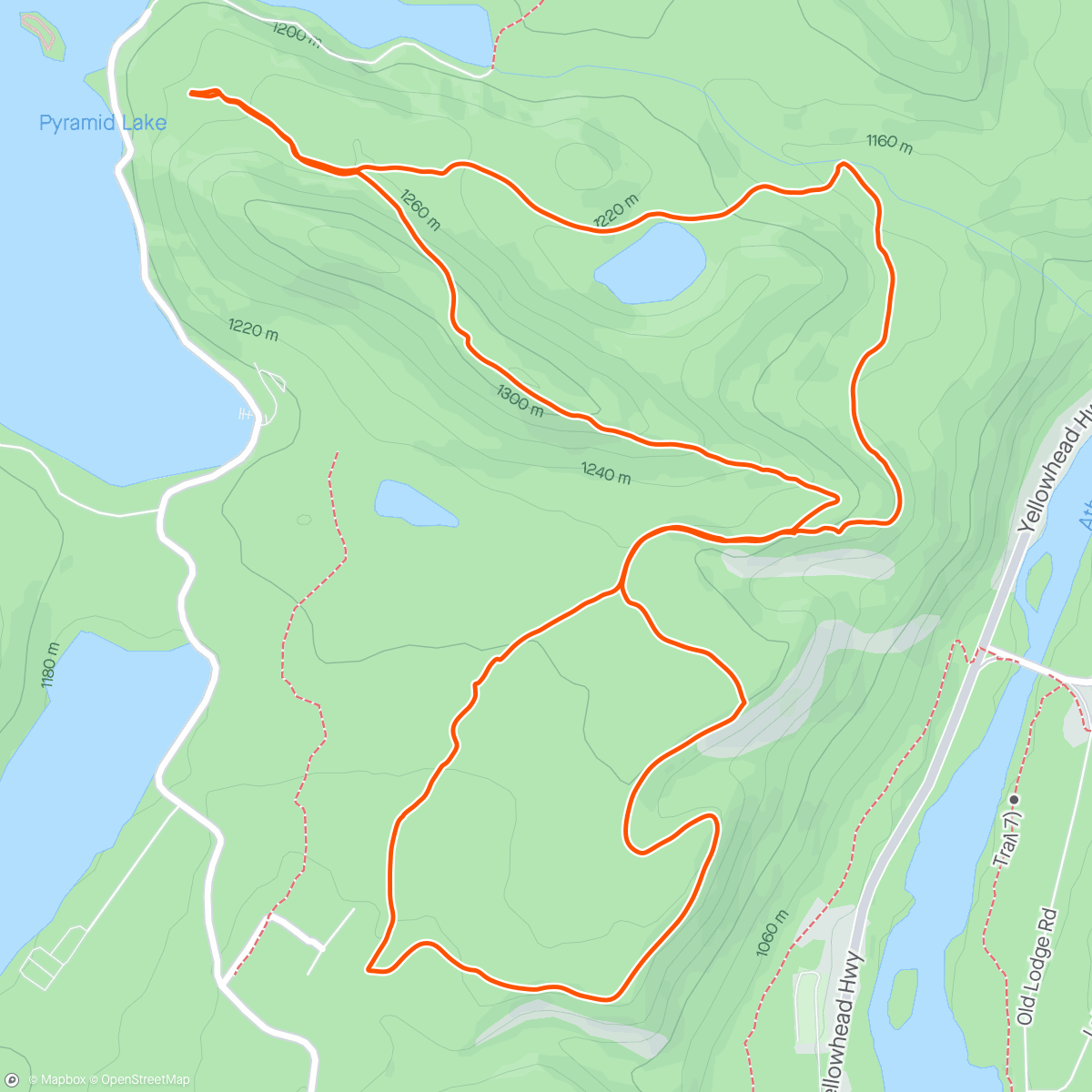Map of the activity, Amazing Jasper trails