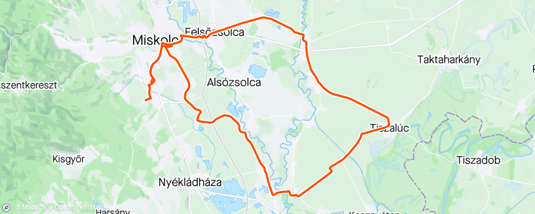 Map of the activity, Coffé ride fagyott kompóttal ;)