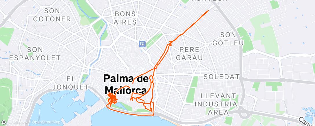 Map of the activity, Lunch Walk