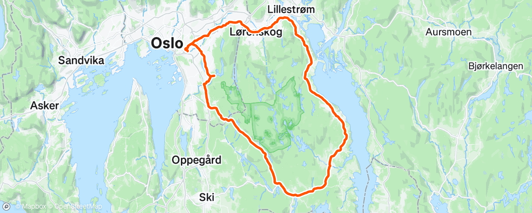 Map of the activity, Afternoon Ride
