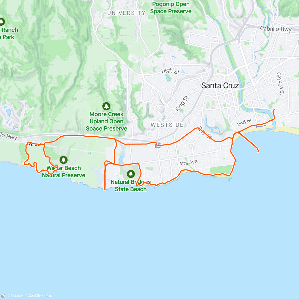 Map of the activity, Cruise to Wilder