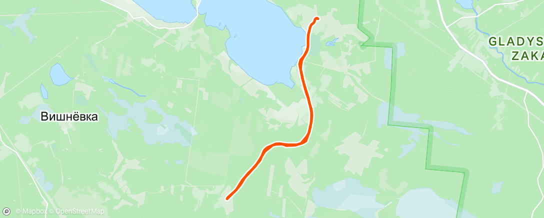 Map of the activity, Lunch Run