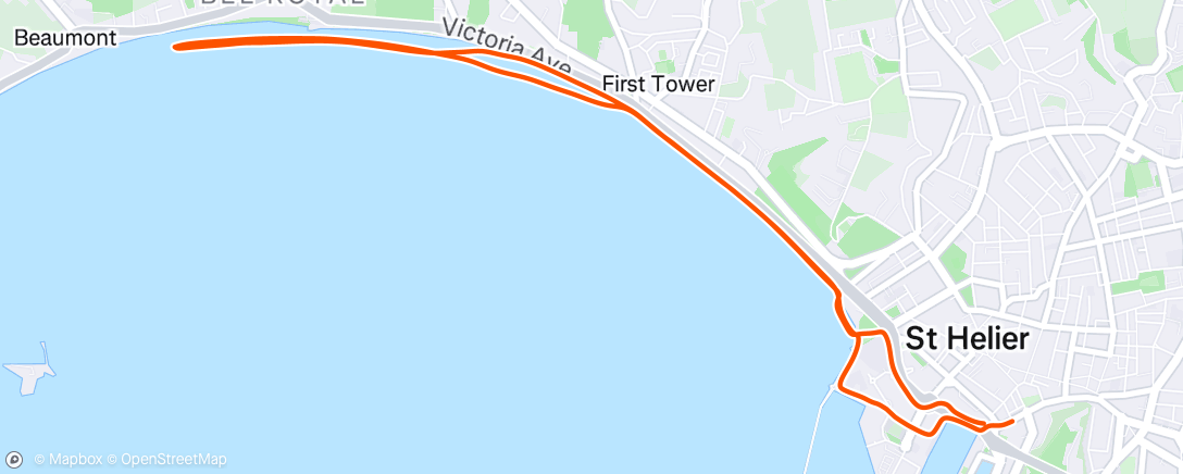 Map of the activity, Run bathing 😎