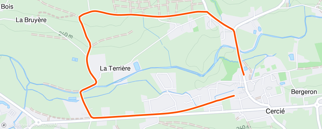 Map of the activity, Marche et footing avec les jumeaux