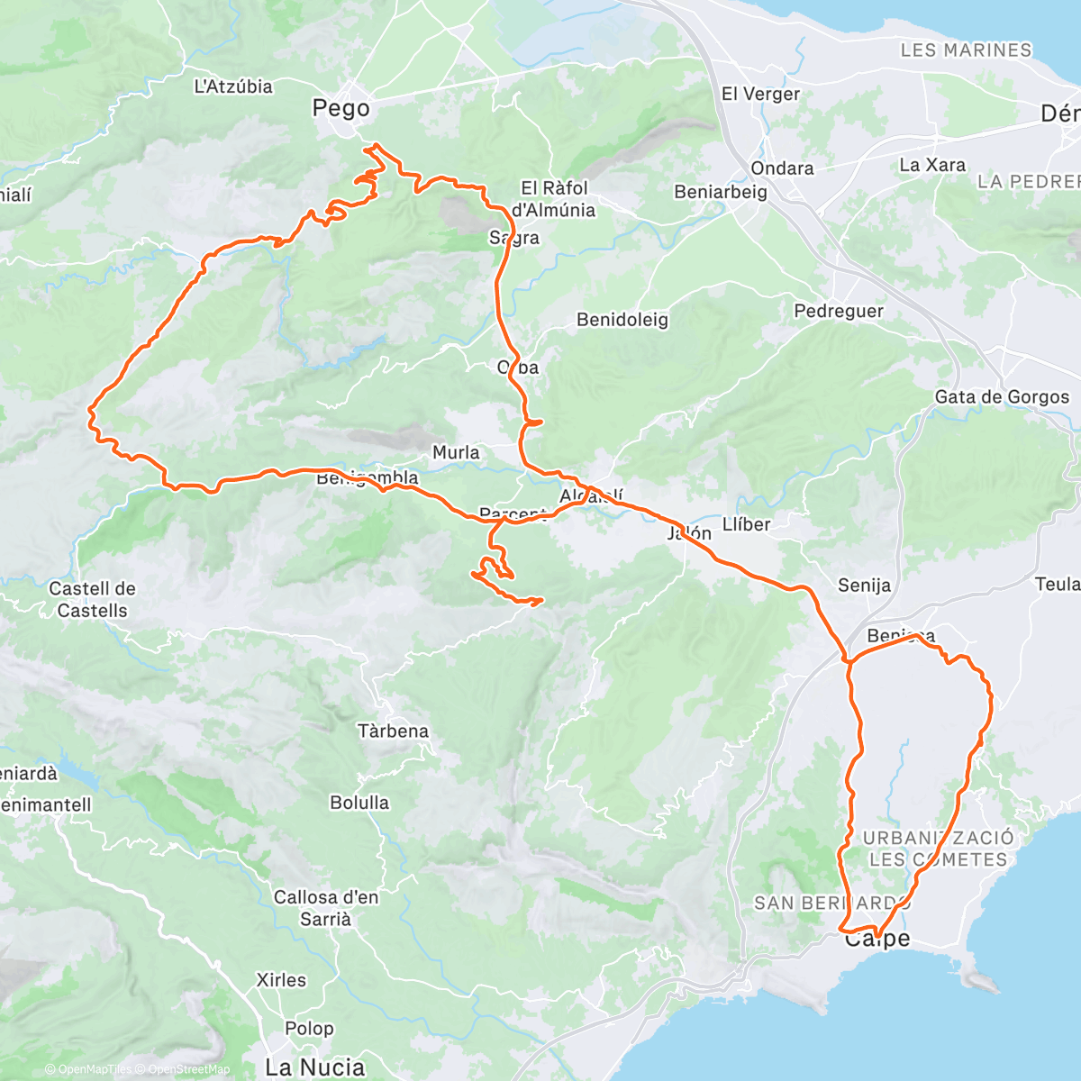 Карта физической активности (Sralpe Nº3)