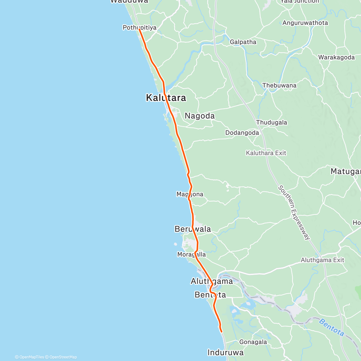 Map of the activity, ROUVY - Bentota | Sri Lanka