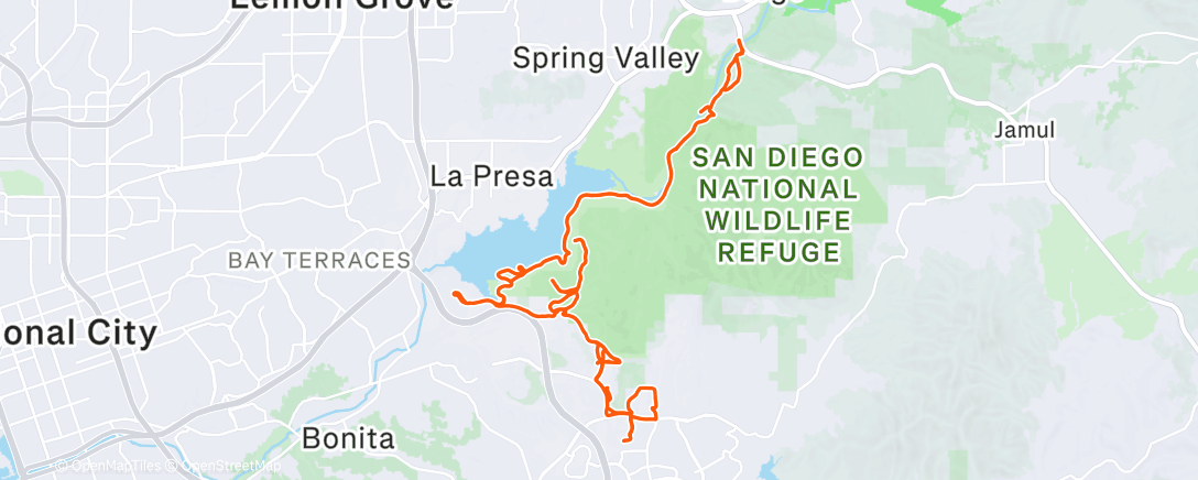 Map of the activity, MTB Ride