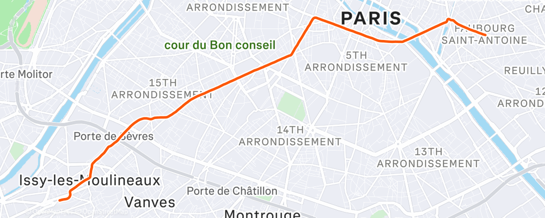 Map of the activity, Morning Gravel Ride