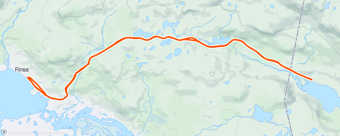 Map of the activity, Avbrutt Skarven ødela sjarmen.