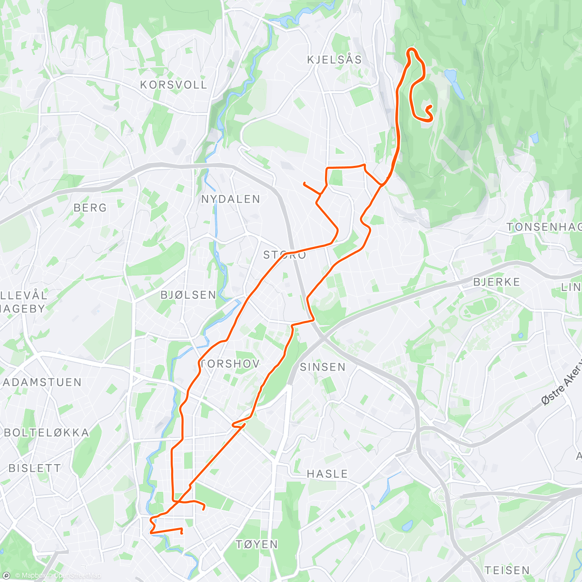 Map of the activity, Friday intervaller! Danse på pedalene-> danse på gulvet🏆🫡