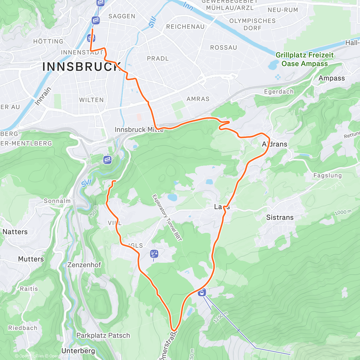 Mapa de la actividad (Zwift - 2018 Worlds Short Lap in Innsbruck)