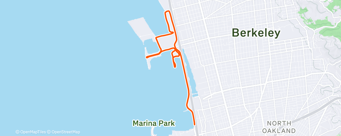 Map of the activity, Afternoon Run