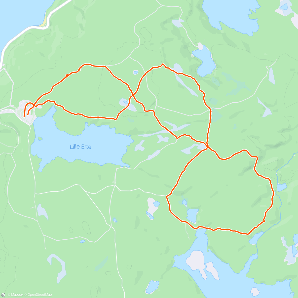 Map of the activity, Halden O-meeting, lang