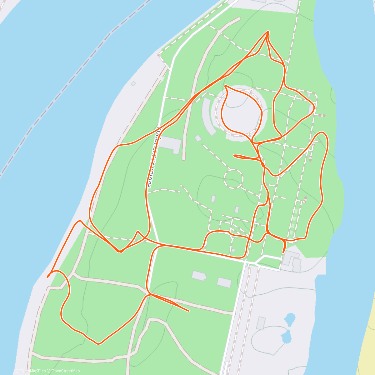 Map of the activity, Krasnodar Night O-Funny 2026