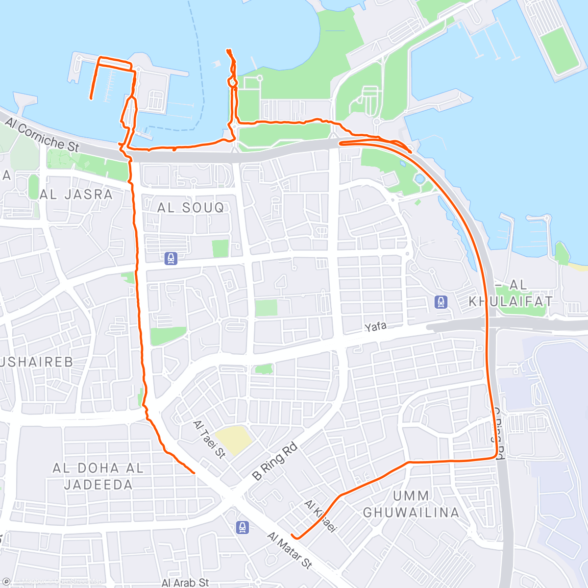 Kaart van de activiteit “Lunch Walk in Doha…🤗👌🔥”