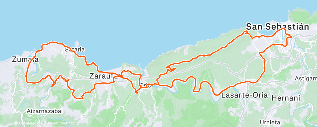 Map of the activity, Lunch Ride