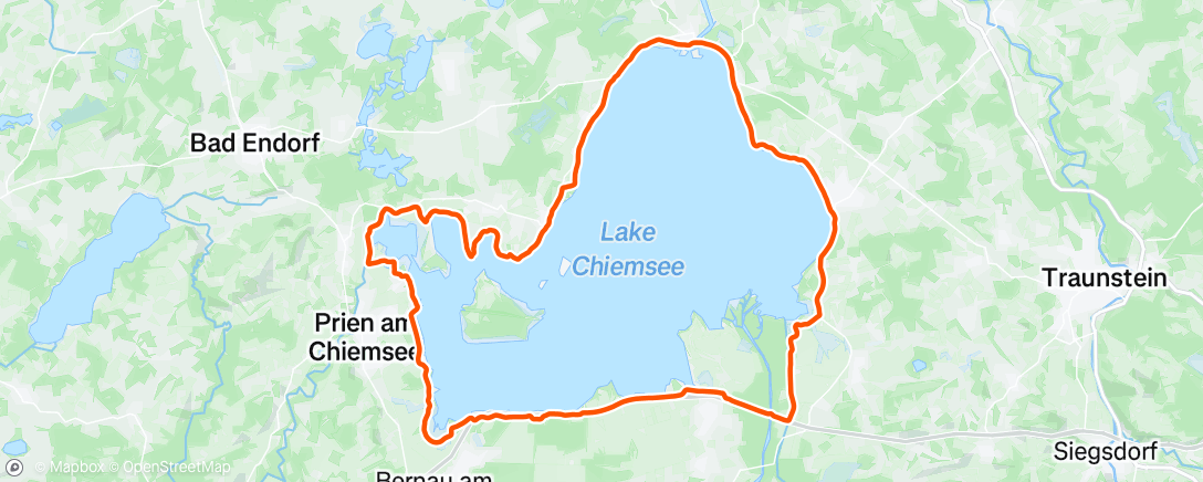 Map of the activity, Chiemsee umrundet. 👌