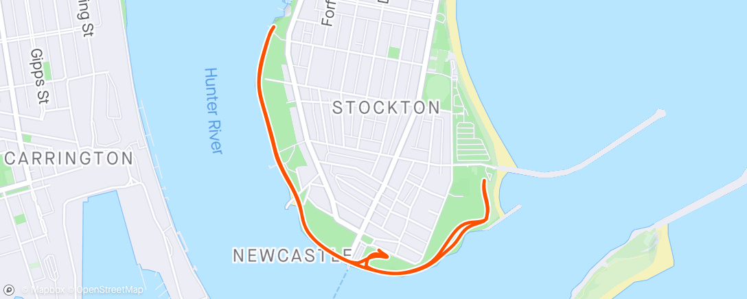 Map of the activity, Stocko parkrun