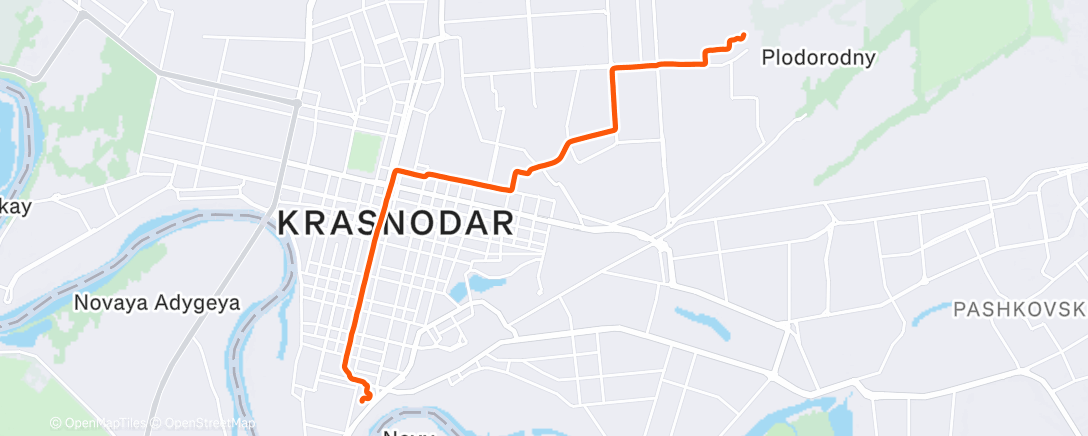 Карта физической активности (Гравийный велозаезд (день))