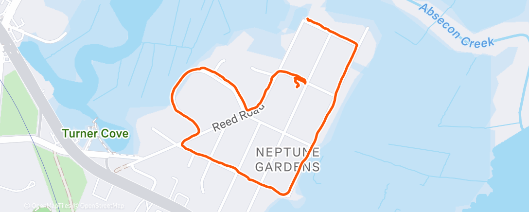 Map of the activity, Afternoon Walk