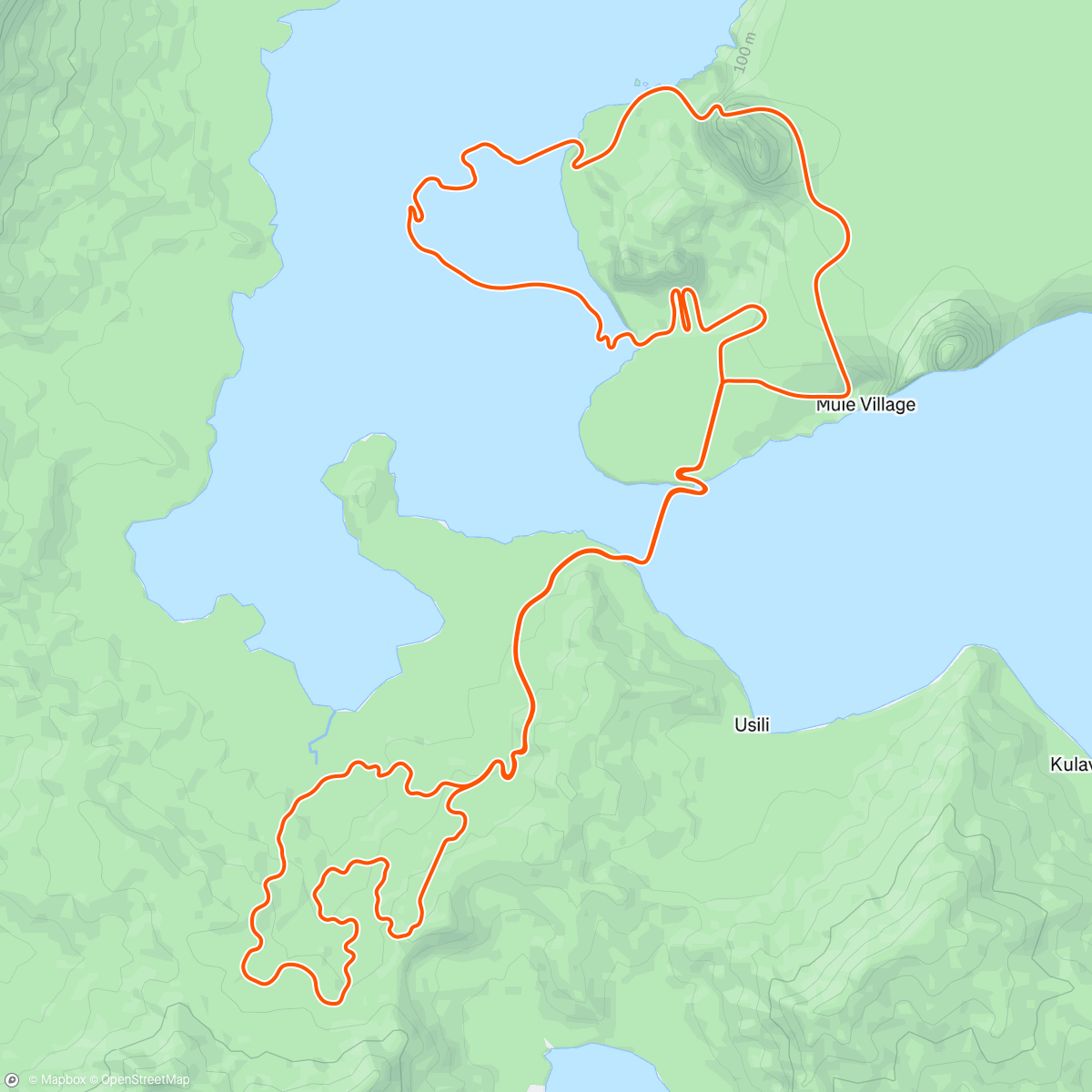 Map of the activity, Zwift - Easy Hour on Makuri 40 in Watopia